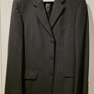 Macy's Men's Black Pinstripe Suit Jacket